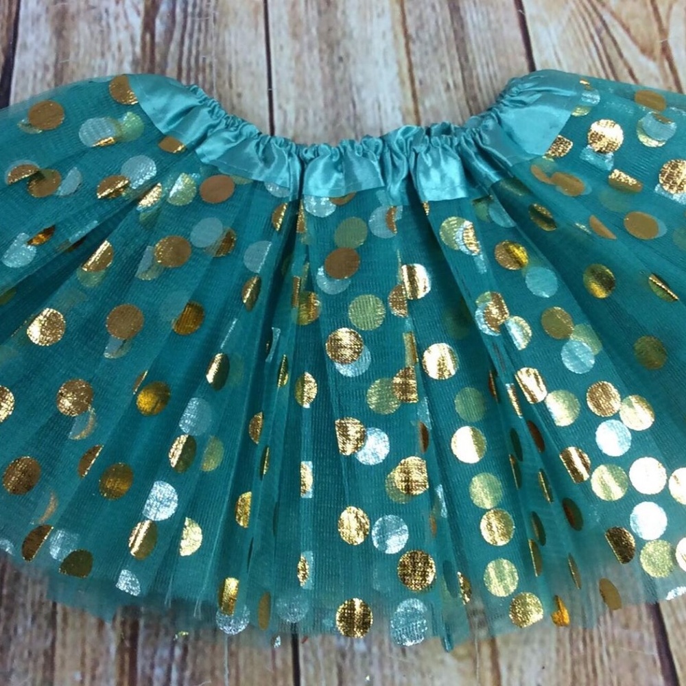 Brand New Baby Gold Polka Dot Playtime Tutu - Picture 7 of 8